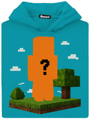 Minecraft z vlastnej fotky detská mikina klokanka Hawaiian Blue