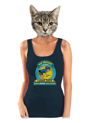 Závislosť na bicykli dámske tielko klasické Navy