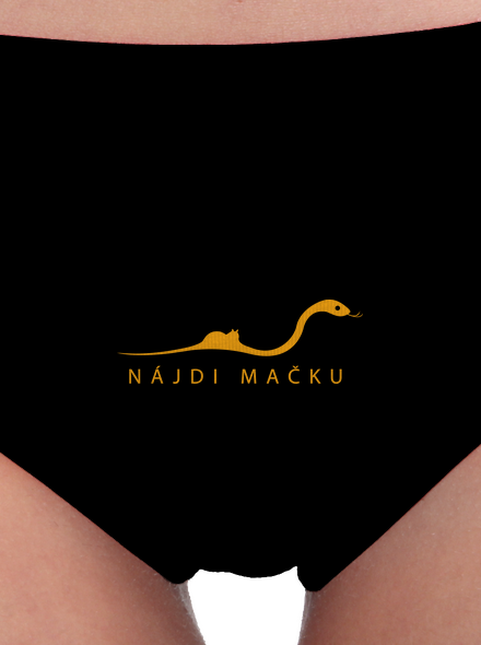 Nájdi mačku dámske nohavičky Black