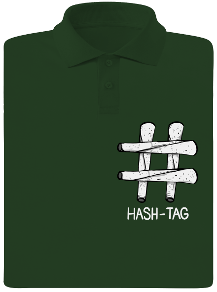 Hash tag pánska polokošeľa Bottle Green Mal