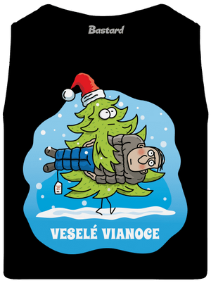 Veselé Vianoce pánske tielko Black