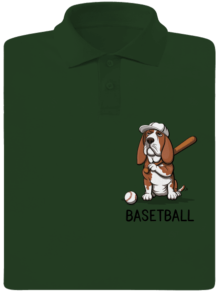 Basetball pánska polokošeľa Bottle Green Mal