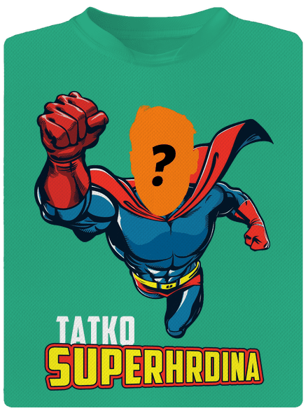 Tatko superhrdina pánske športové tričko Mint Mal