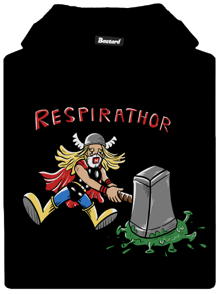 Respirathor detská mikina klokanka Black