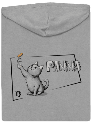 Mačací horoskop: Panna pánska mikina na zips Light Melange