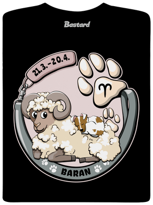 Psí horoskop: Baran detské tričko Black