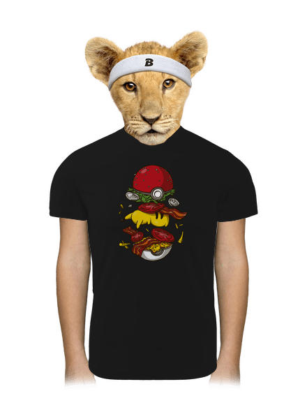 Pokémon burger detské športové tričko Black