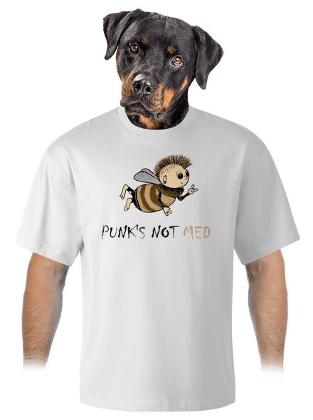 Punks Not Med unisex tričko oversized White