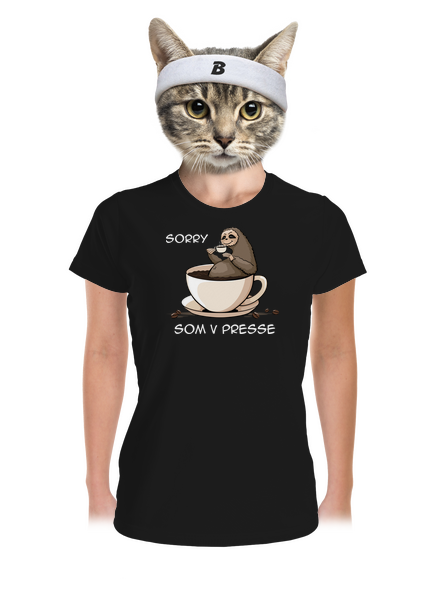 V presse dámske športové tričko Black