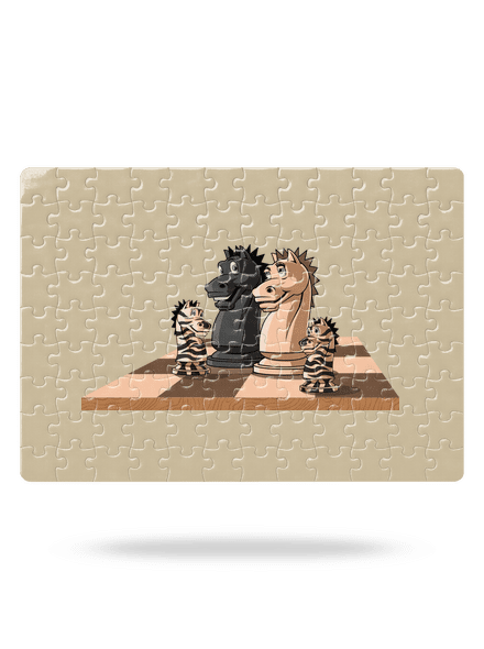 Šachová rodina puzzle White