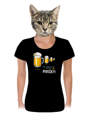 Pivečka dámske tričko Black