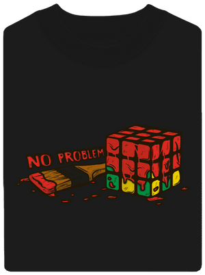 No problem unisex mikina bez kapucne Black