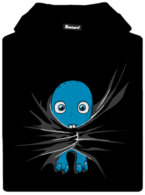 Bubák detská mikina klokanka Black