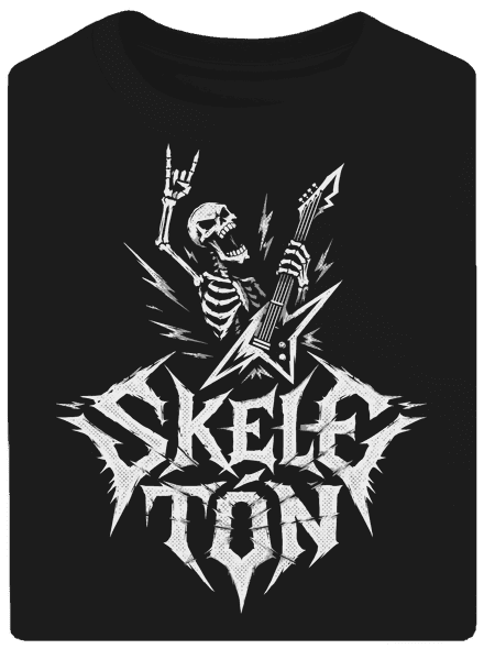 Skeletón unisex tričko oversized Black
