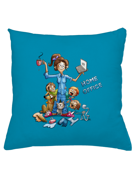 Mamičky home office vankúš Blue Turquoise