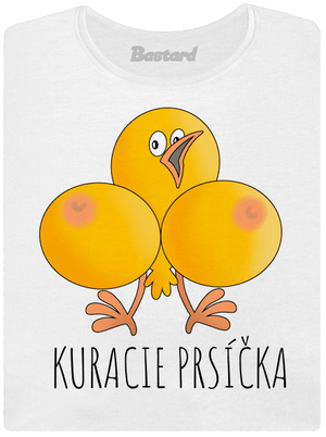 Kuracie prsíčka dámske tričko prémium White