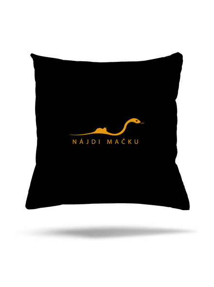 Nájdi mačku vankúš Black