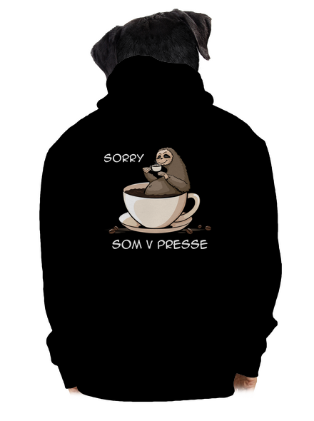 V presse pánska mikina na zips Black