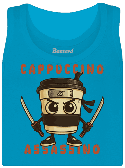 Cappuccino Assasino – Italian Brainrot dámske tielko klasické Blue Atol