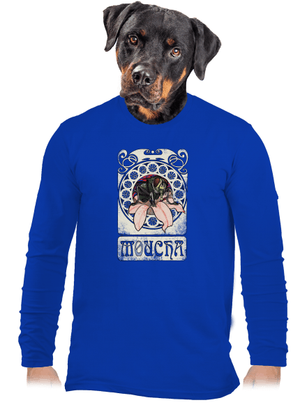 Mucha pánske dlhý rukáv Royal Blue