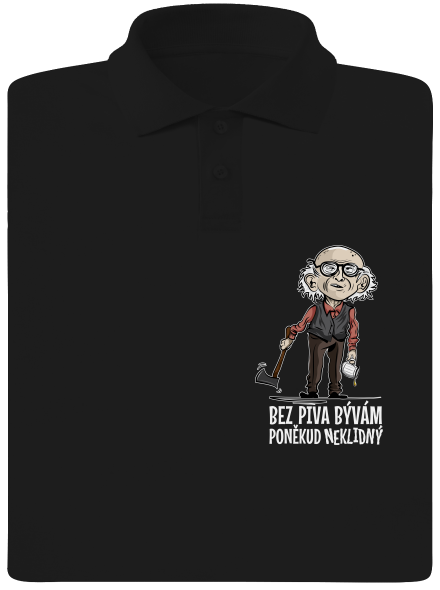 Neklidný bez piva pánska polokošeľa Black