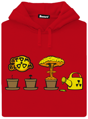 Atom bloom pánska mikina klokanka Red