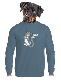 unisex mikina bez kapucne