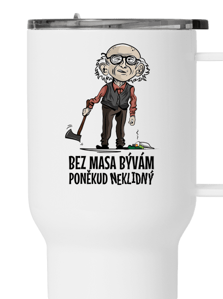 Neklidný bez masa termohrnček White