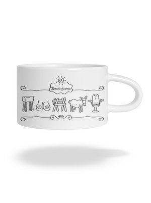 Kozia farma hrnček makronka White