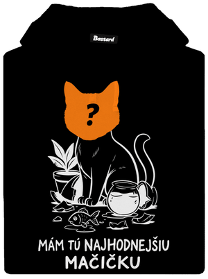 Mám najhodnejšiu mačičku pánska mikina klokanka Black