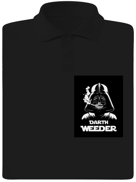 Darth Weeder pánska polokošeľa Black