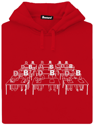 Cimrman: Debil, blbeček pánska mikina klokanka Red