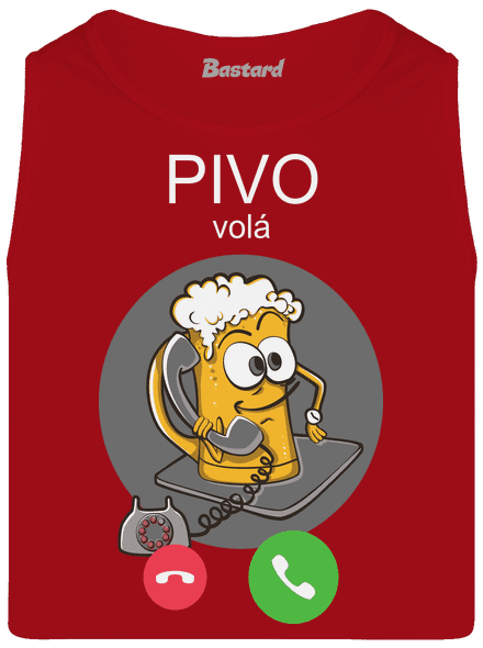Pívo volá pánske tielko Red