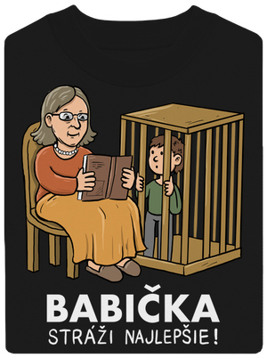 Babička stráži najlepšie unisex mikina bez kapucne Black