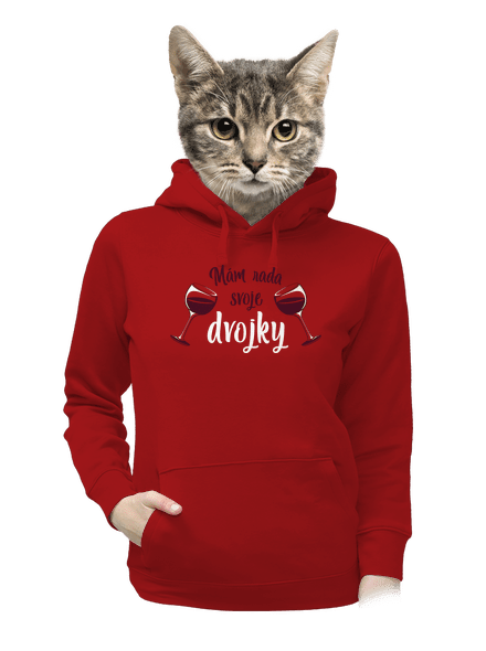 Dvojky dámska mikina klokanka Red Mal