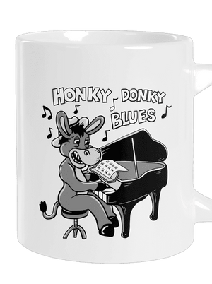 Honky donky blues veľký hrnček White