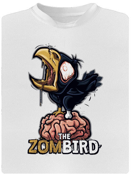 Zombird pánske športové tričko White