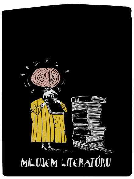 Milujem literatúru pánska mikina na zips Black