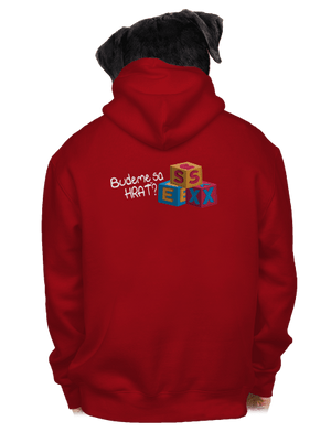 Budeme sa hrať pánska mikina na zips Red