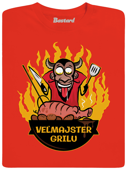 Veľmajster grilu pánske tričko Fiery Red