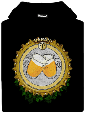 Pivný horoskop: Baran pánska mikina klokanka Black