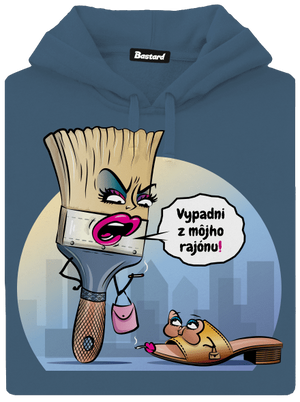 V cudzom rajóne dámska mikina klokanka Denim