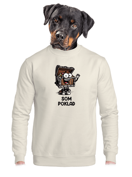 Som poklad unisex mikina bez kapucne Off White