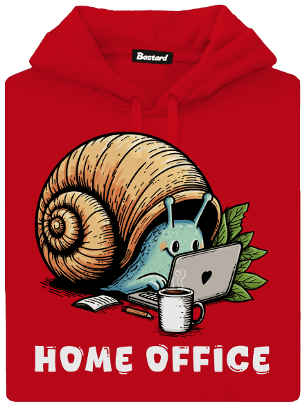 Slimákov home office pánska mikina klokanka Red