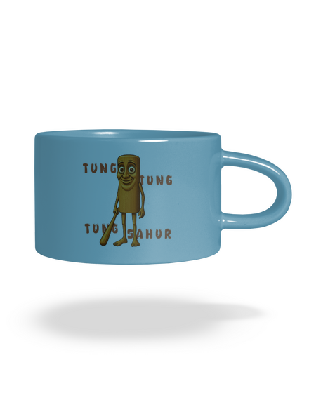 Tung Tung Tung Sahur – Italian Brainrot hrnček makronka Blue Macaron
