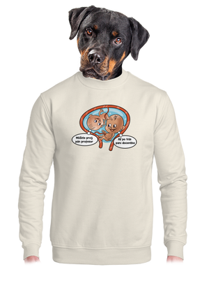 unisex mikina bez kapucne