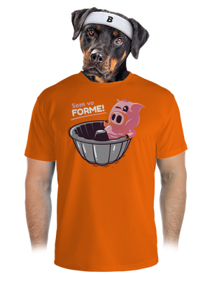 Vo forme pánske športové tričko Neon Orange