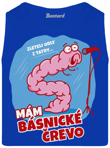 Básnické črevo pánske tielko Royal Blue