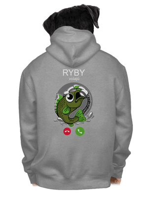 Ryby volají pánska mikina na zips Light Melange