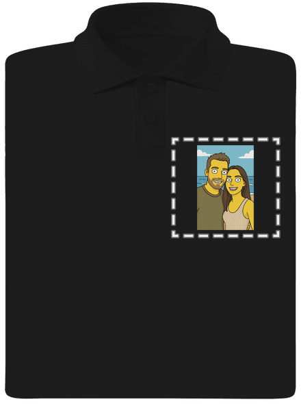 Simpsonovi z vlastnej fotky pánska polokošeľa Black